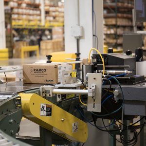 Label verification machine checking Ramco packages for accuracy